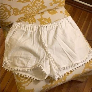 White Linen Shorts